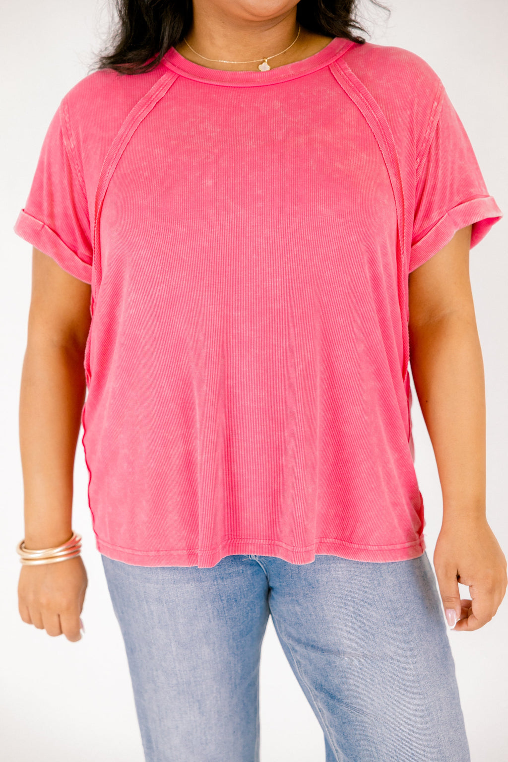 On Repeat Tee, Fuchsia