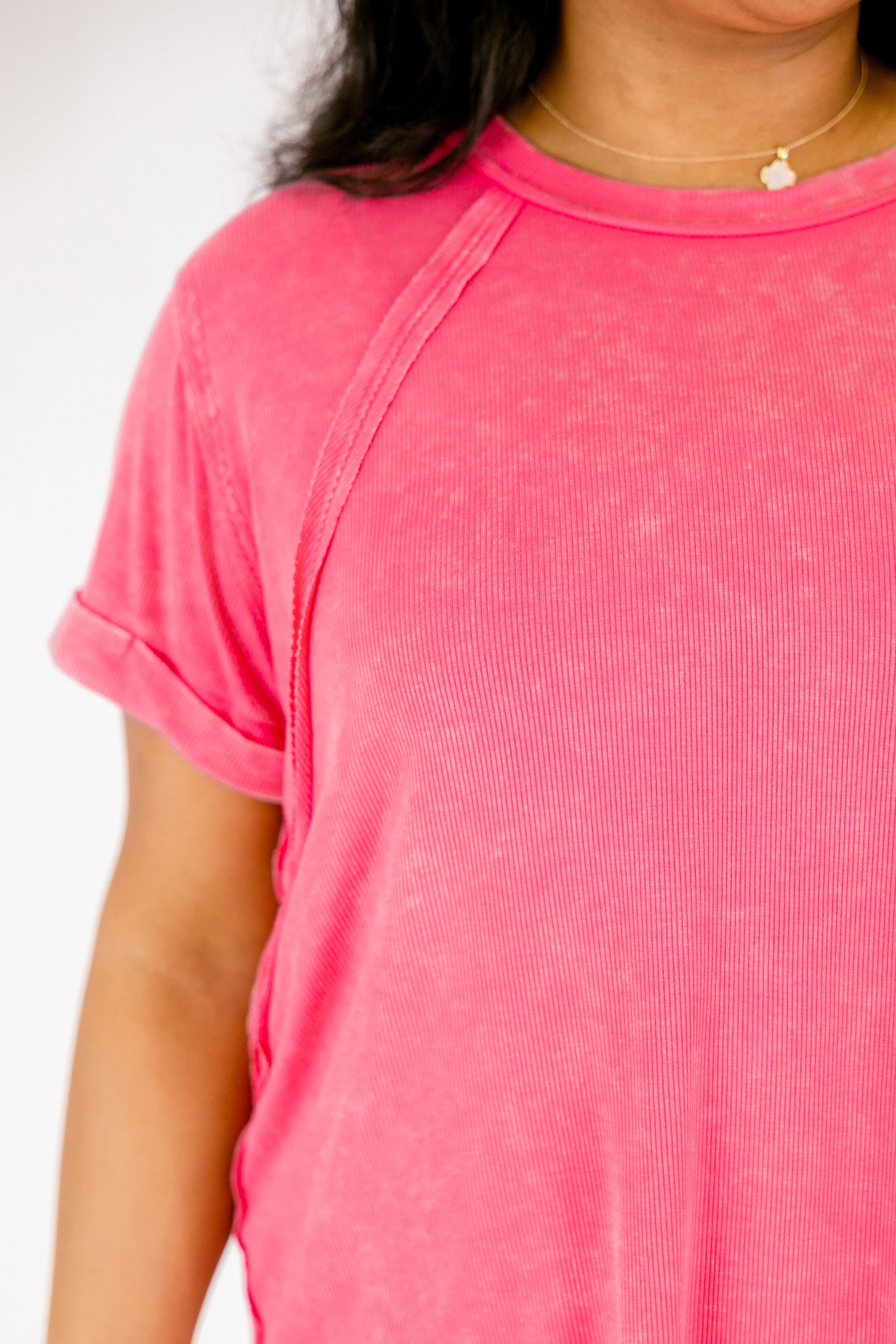 On Repeat Tee, Fuchsia