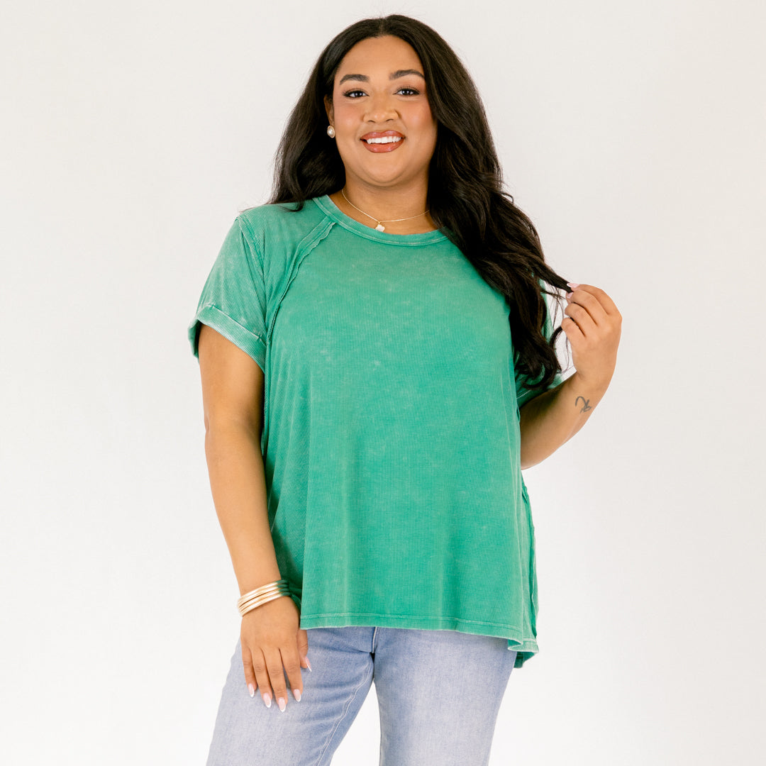 On Repeat Tee, Kelly Green