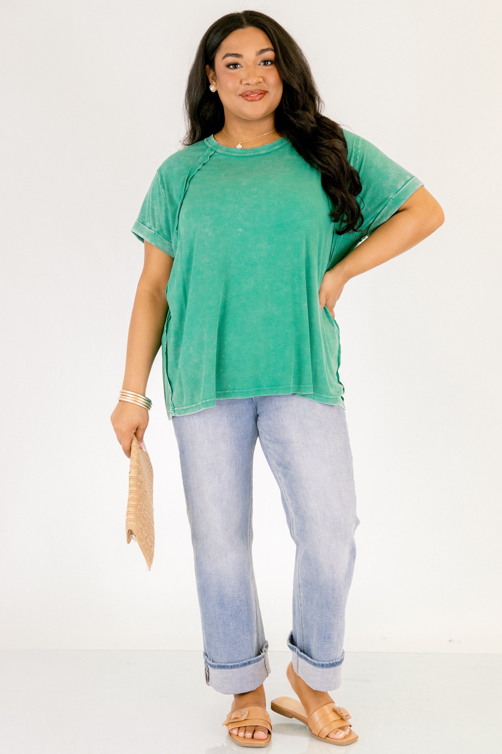 On Repeat Tee, Kelly Green