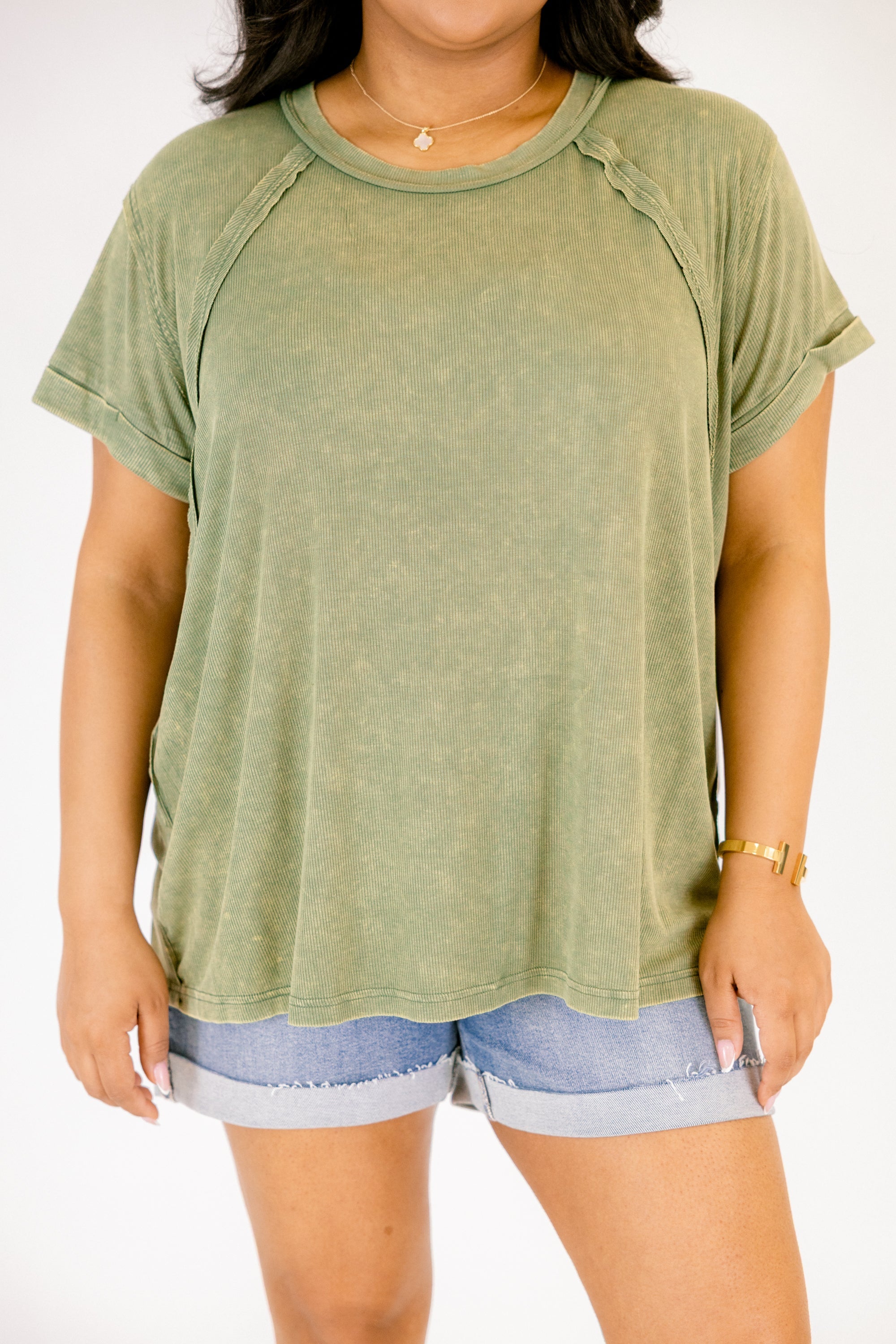 On Repeat Tee, Light Olive