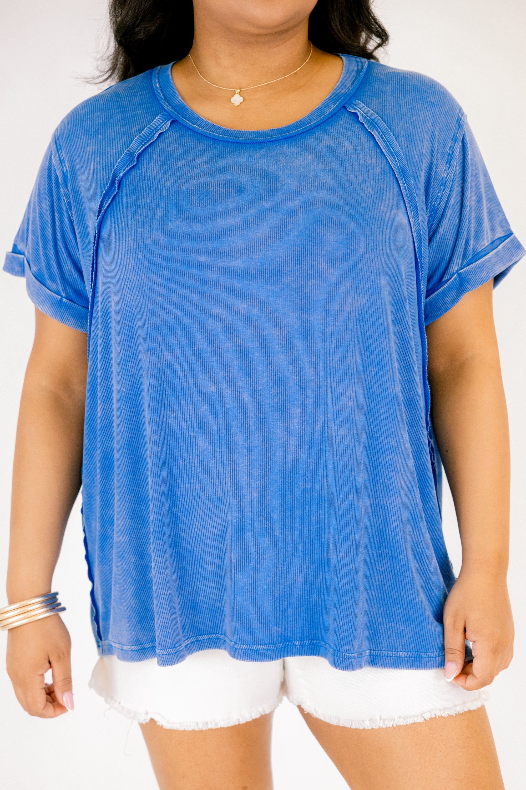 On Repeat Tee, Ocean Blue