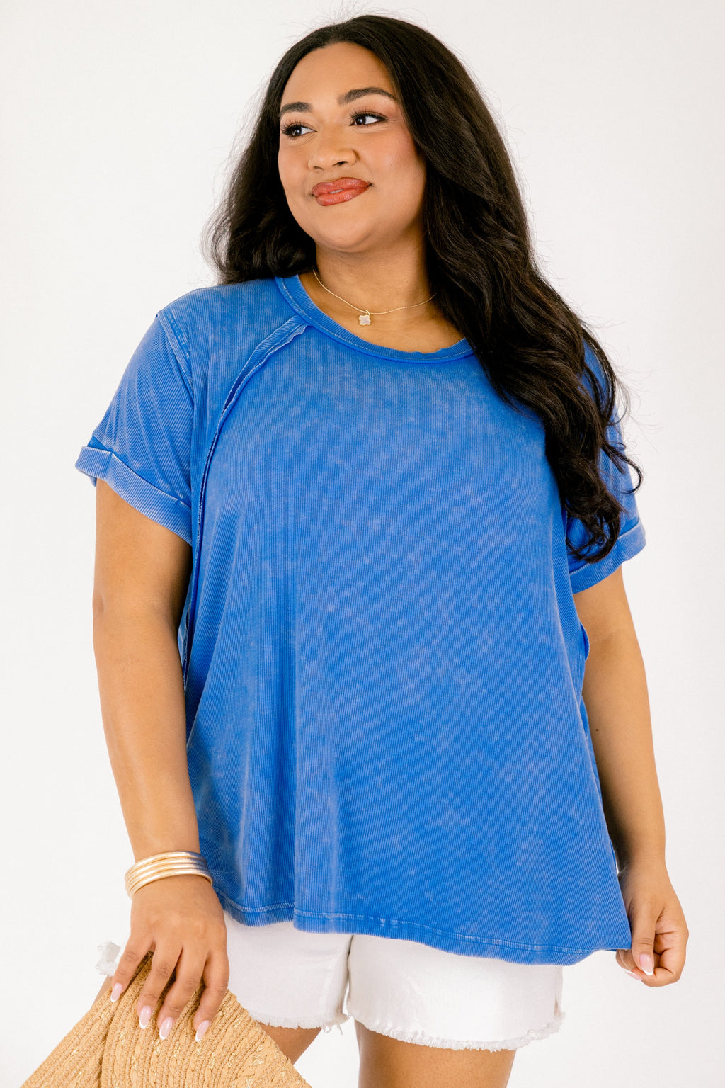 On Repeat Tee, Ocean Blue