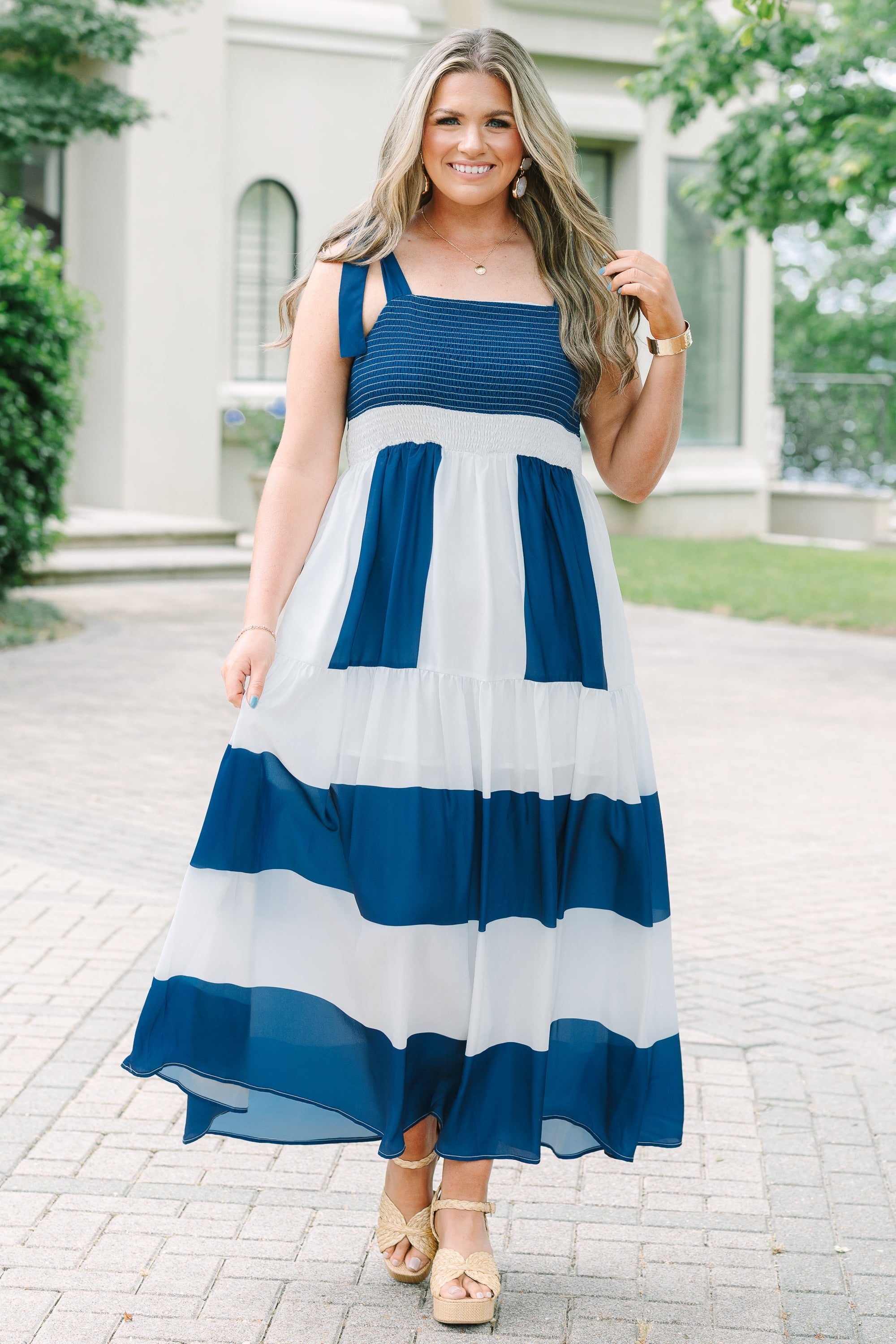 On The Bright Path Dress, Cobalt