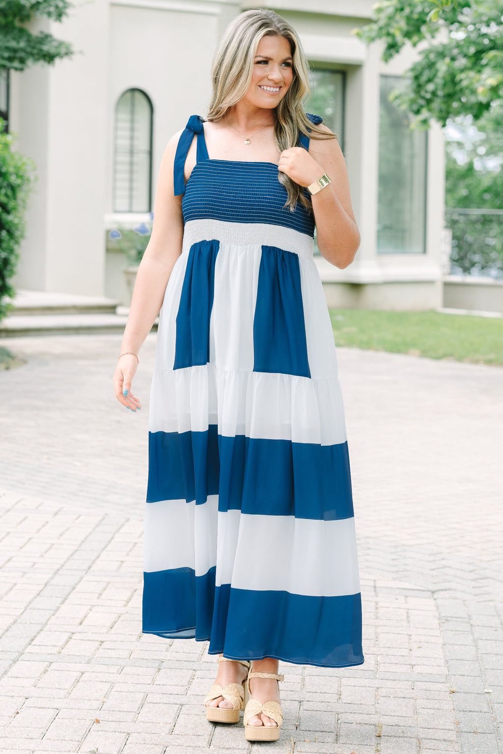 On The Bright Path Dress, Cobalt