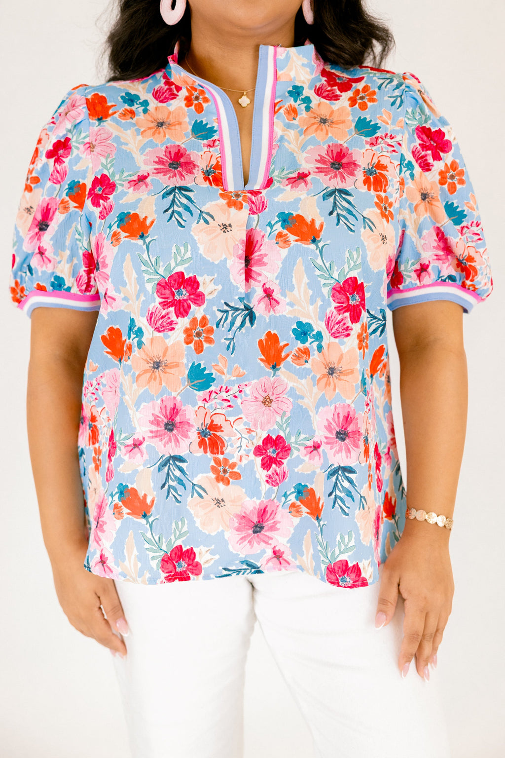Overflowing Love Top, Blue/Pink