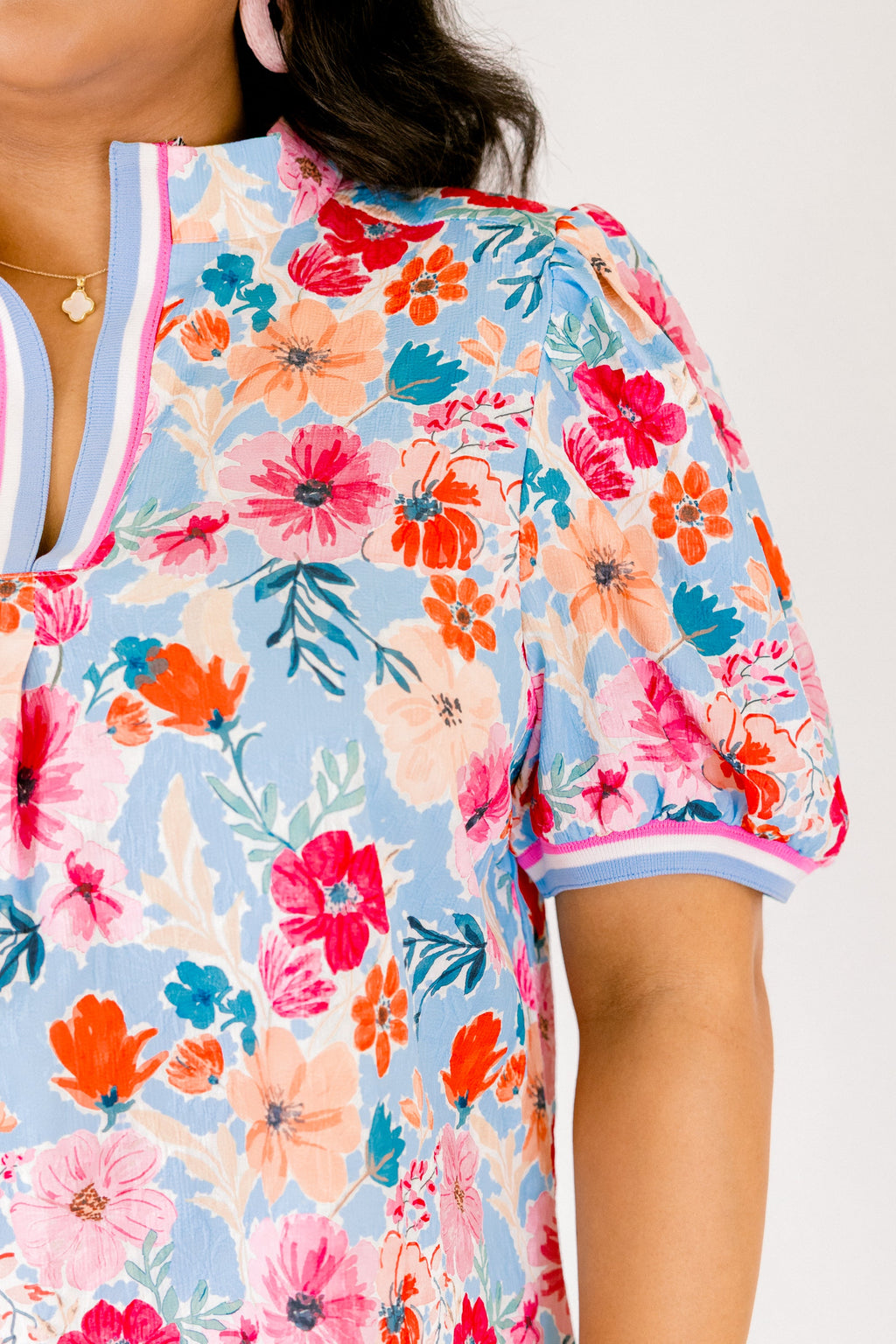 Overflowing Love Top, Blue/Pink