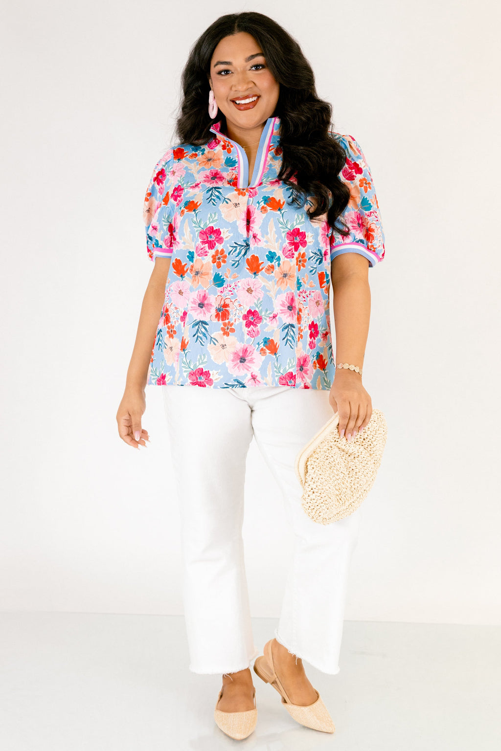 Overflowing Love Top, Blue/Pink