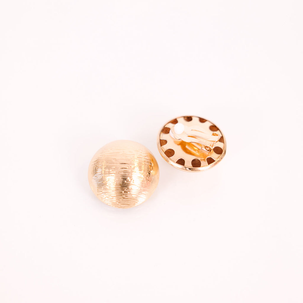 Own The Day Clip On Earrings, Gold