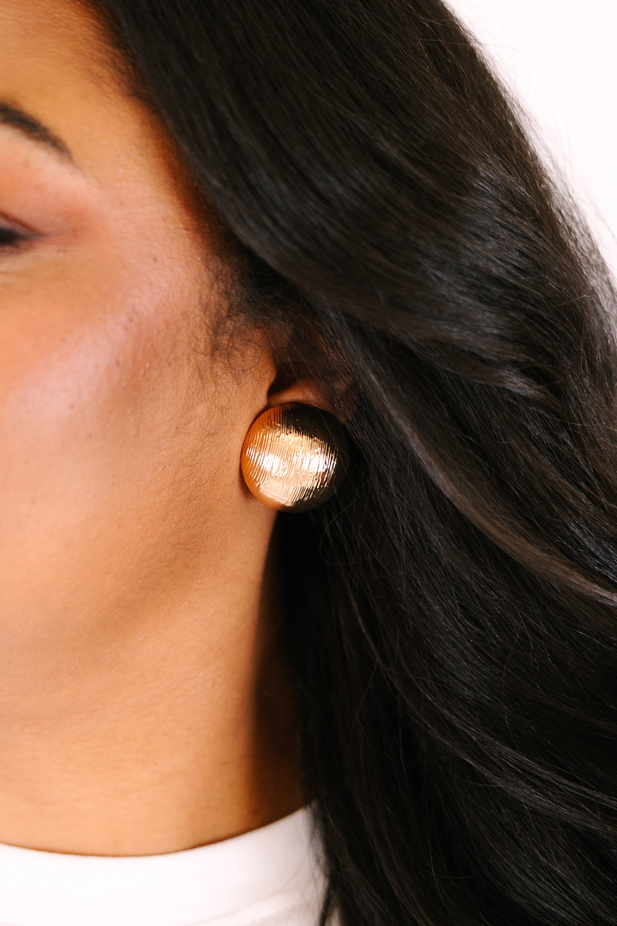 Own The Day Clip On Earrings, Gold