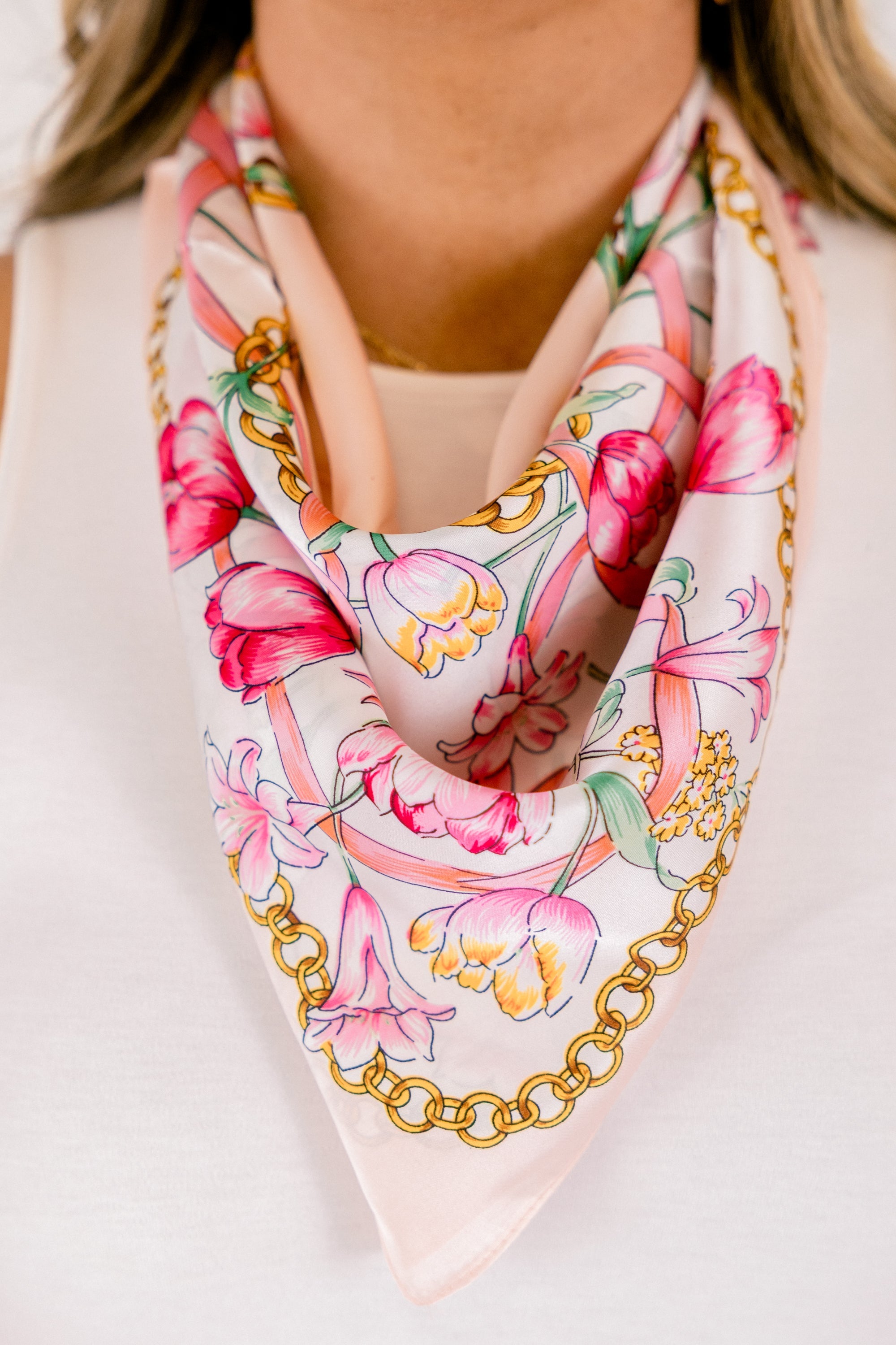 Palm Paradise Scarf, Pink