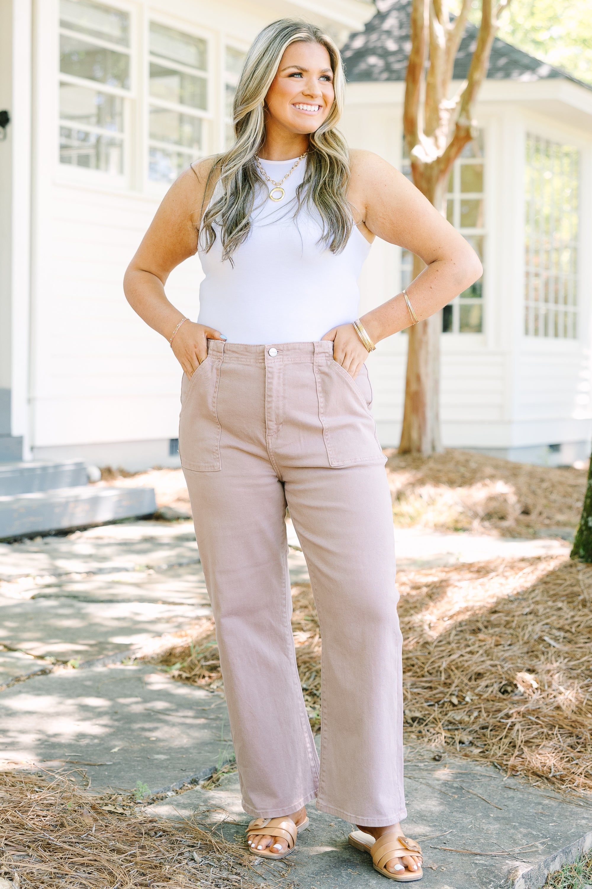 Passing Time Jeans, Mauve