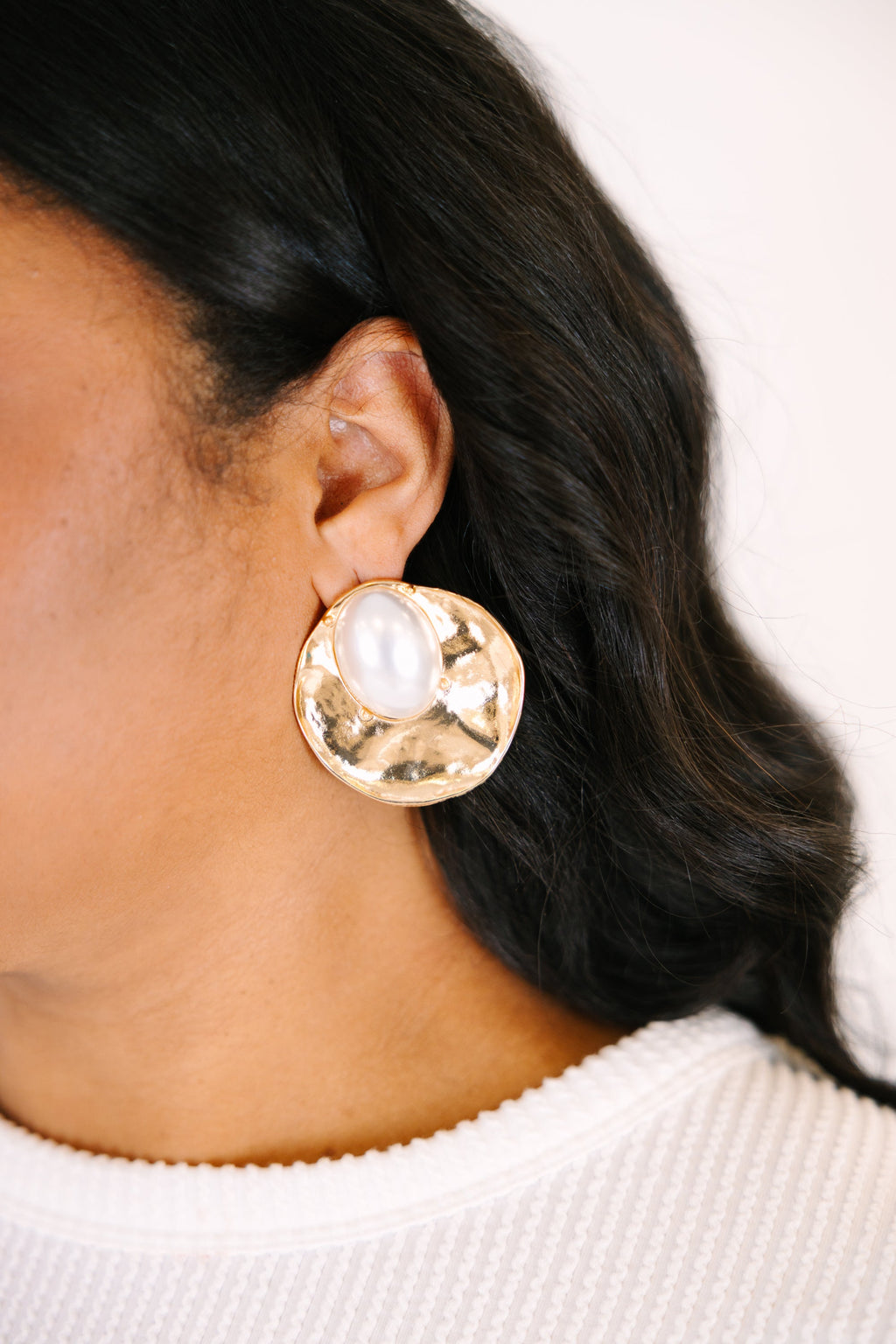 Pearl Tide Earrings, Gold