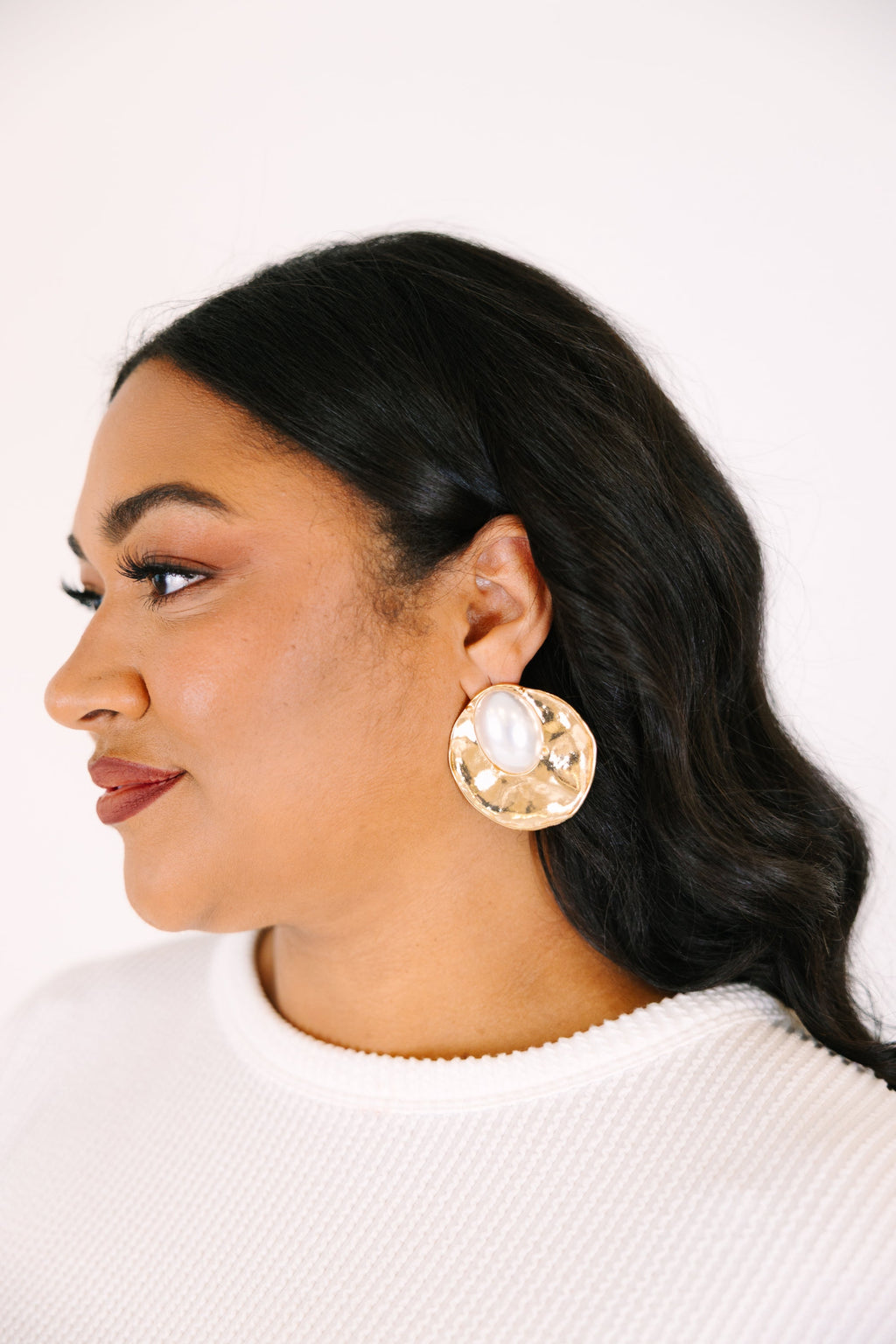 Pearl Tide Earrings, Gold