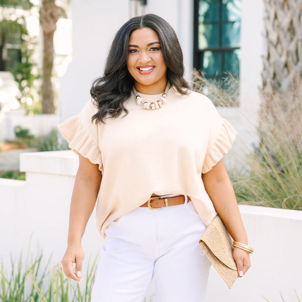 Perfectly You Sweater, Taupe