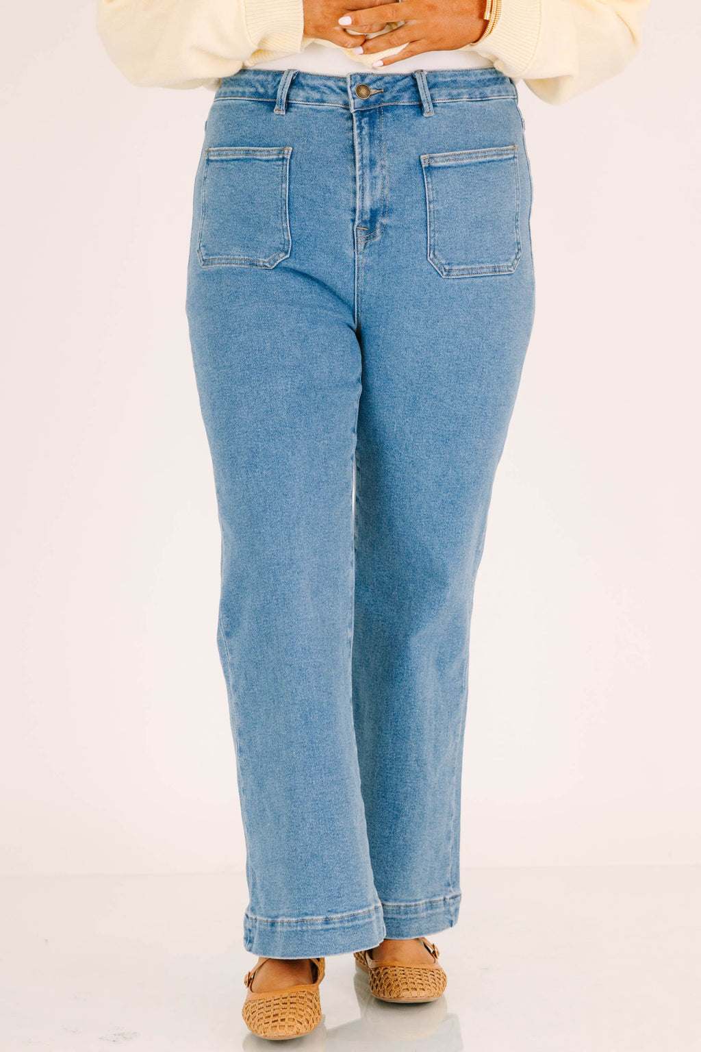 Pockets Full of Sunshine Jeans, Classic Wash