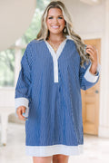 Polished With Personality Dress, Navy