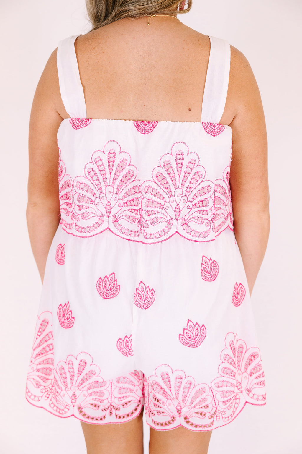 Poppies In The Field Romper, Pink