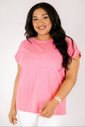 Pretty Please Tee, Heather Fuchsia