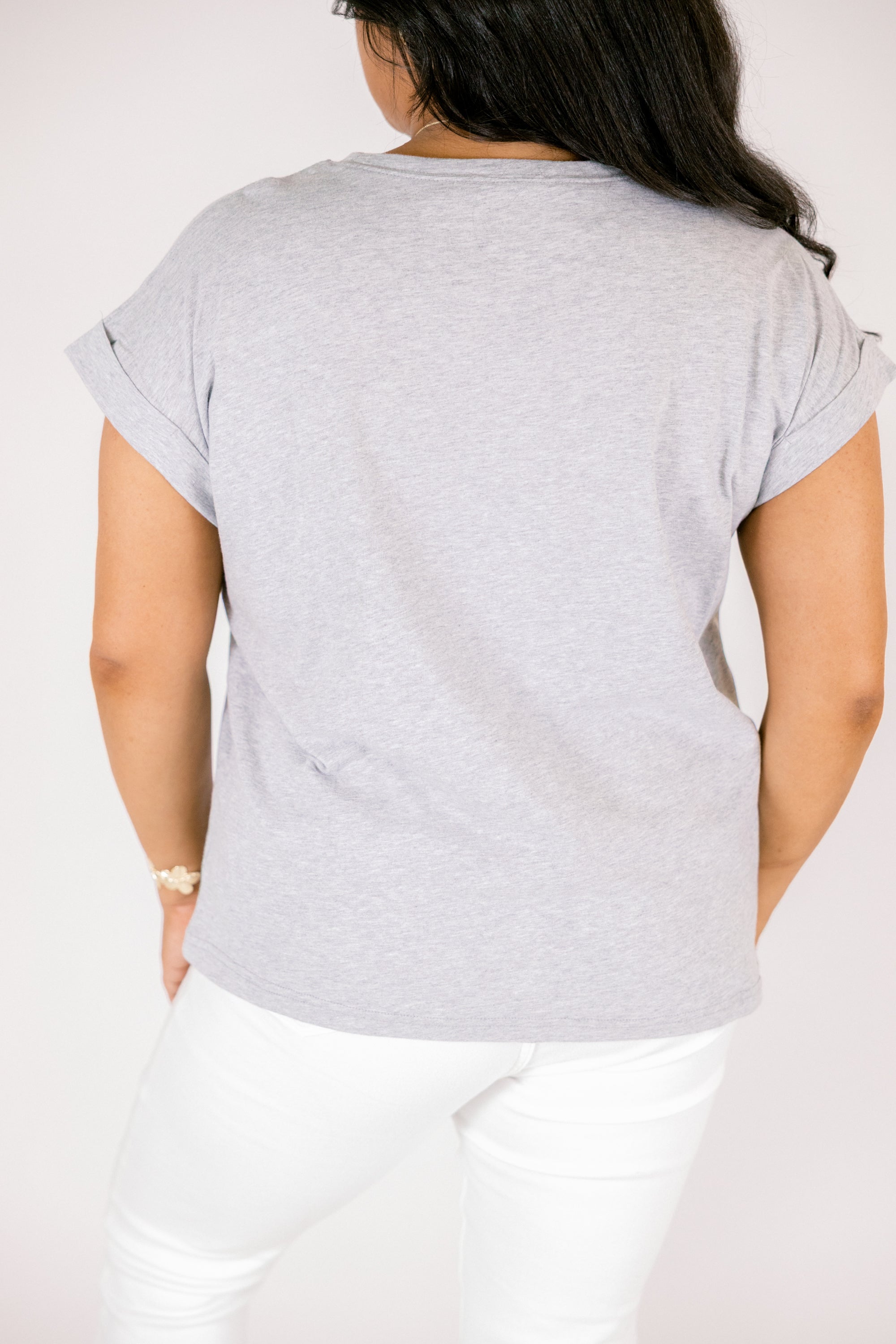Pretty Please Tee, Heather Grey