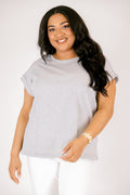 Pretty Please Tee, Heather Grey