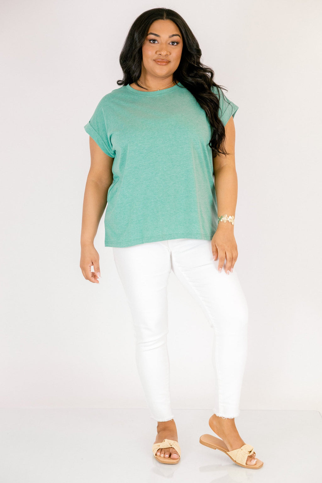 Pretty Please Tee, Heather Kelly Green