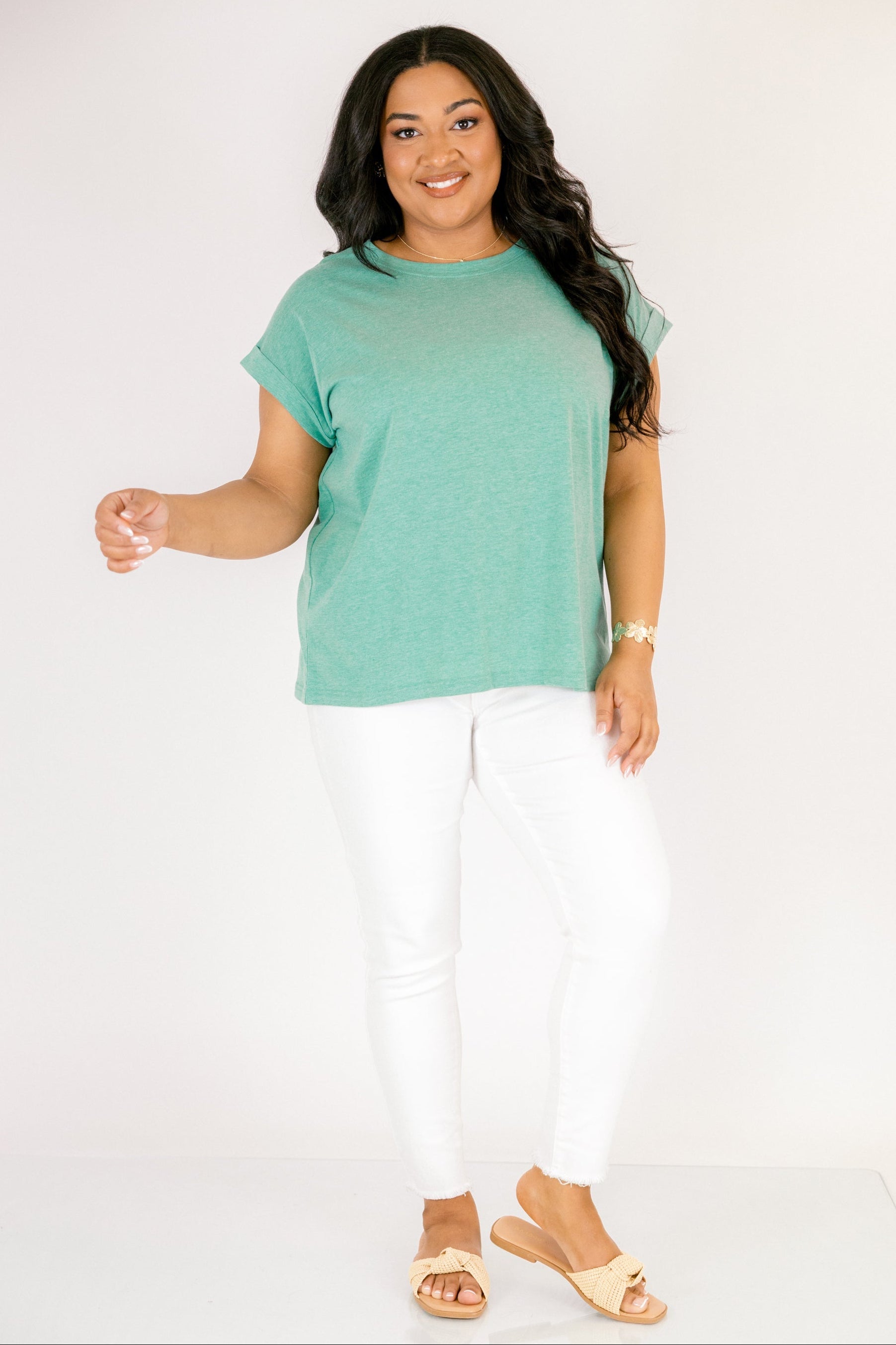 Pretty Please Tee, Heather Kelly Green