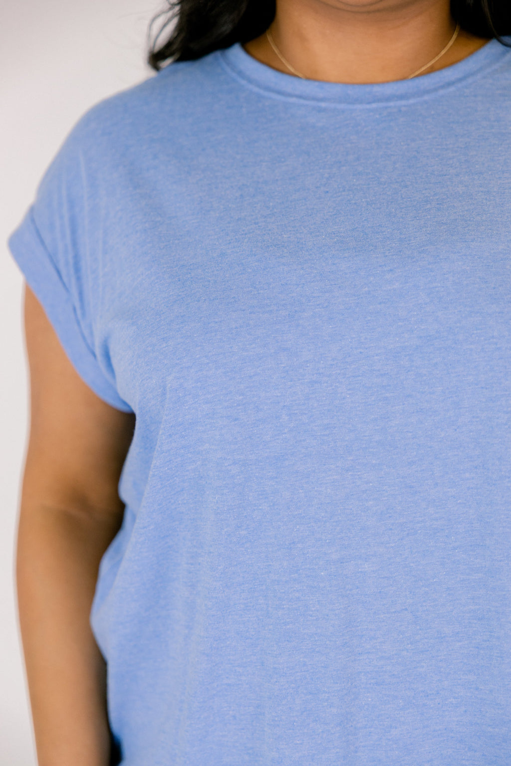 Pretty Please Tee, Heather Ocean Blue