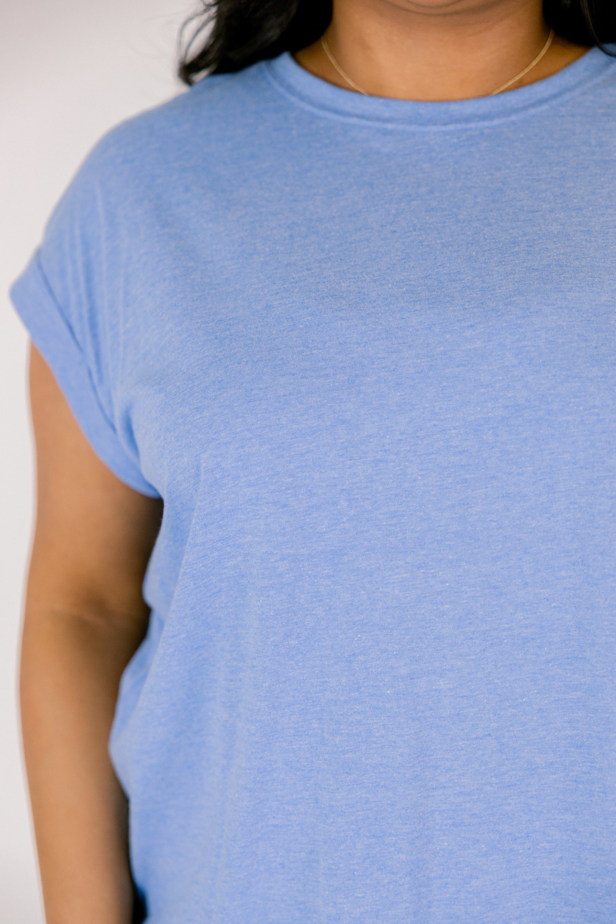 Pretty Please Tee, Heather Ocean Blue
