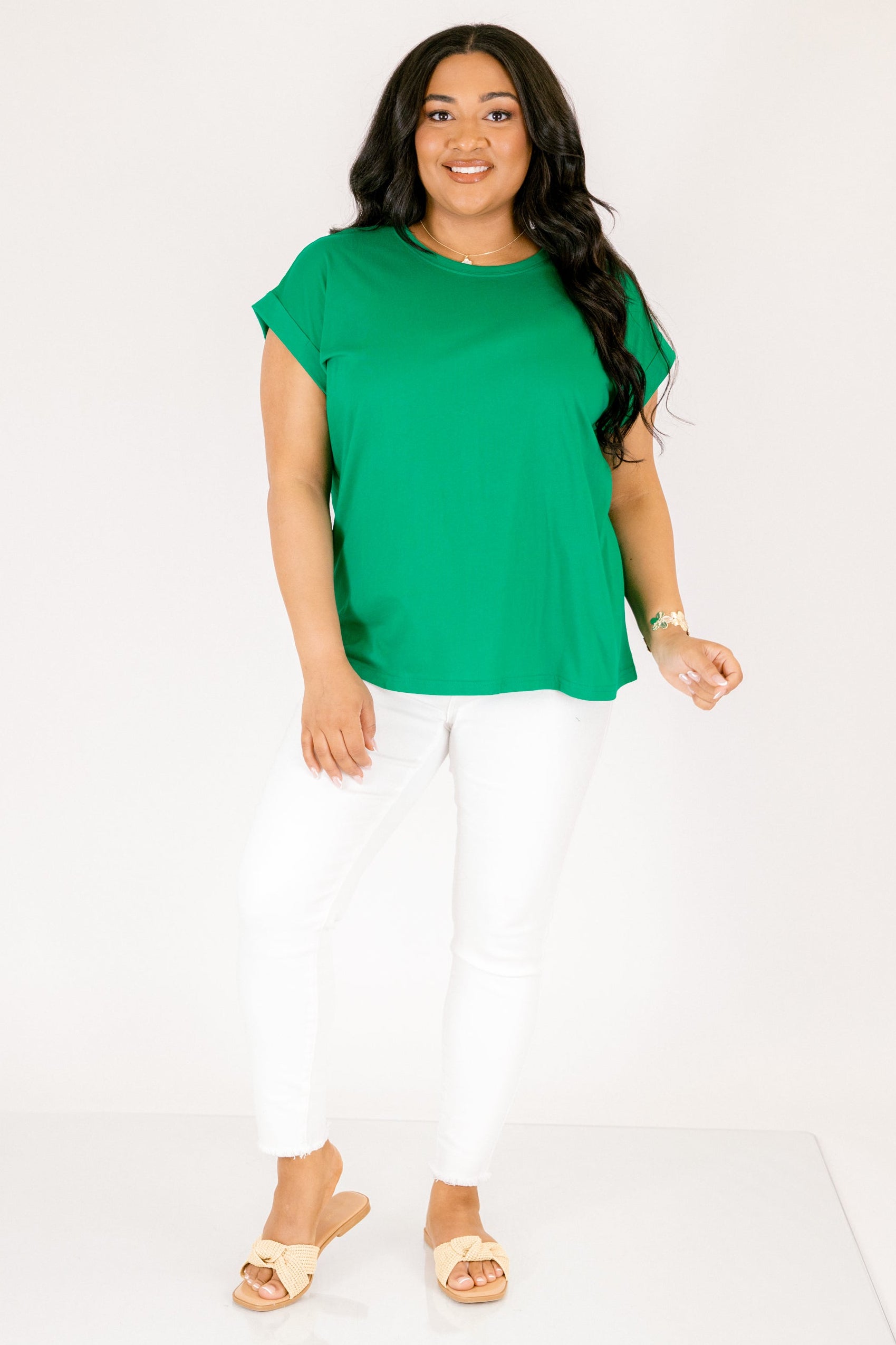 Pretty Please Tee, Kelly Green