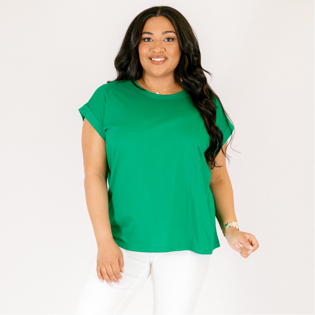 Pretty Please Tee, Kelly Green