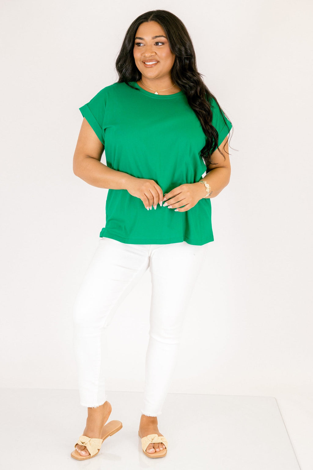 Pretty Please Tee, Kelly Green