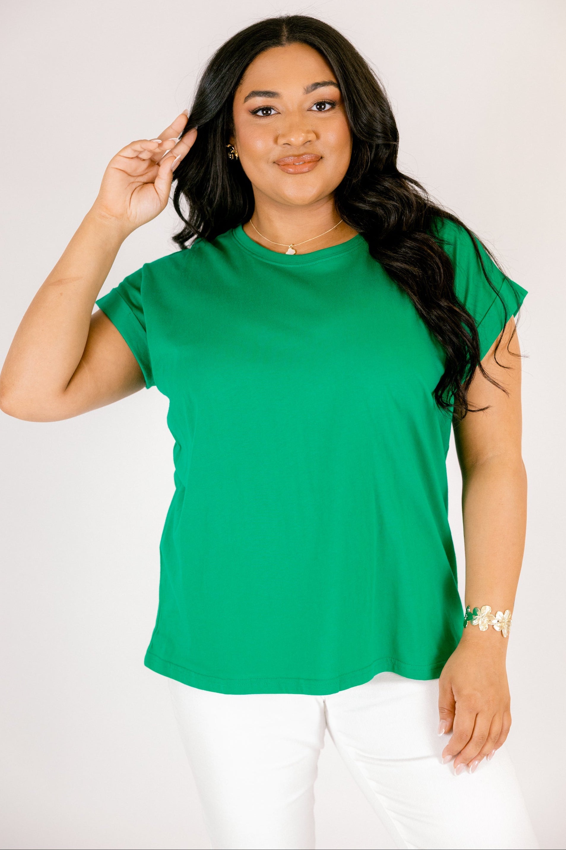 Pretty Please Tee, Kelly Green