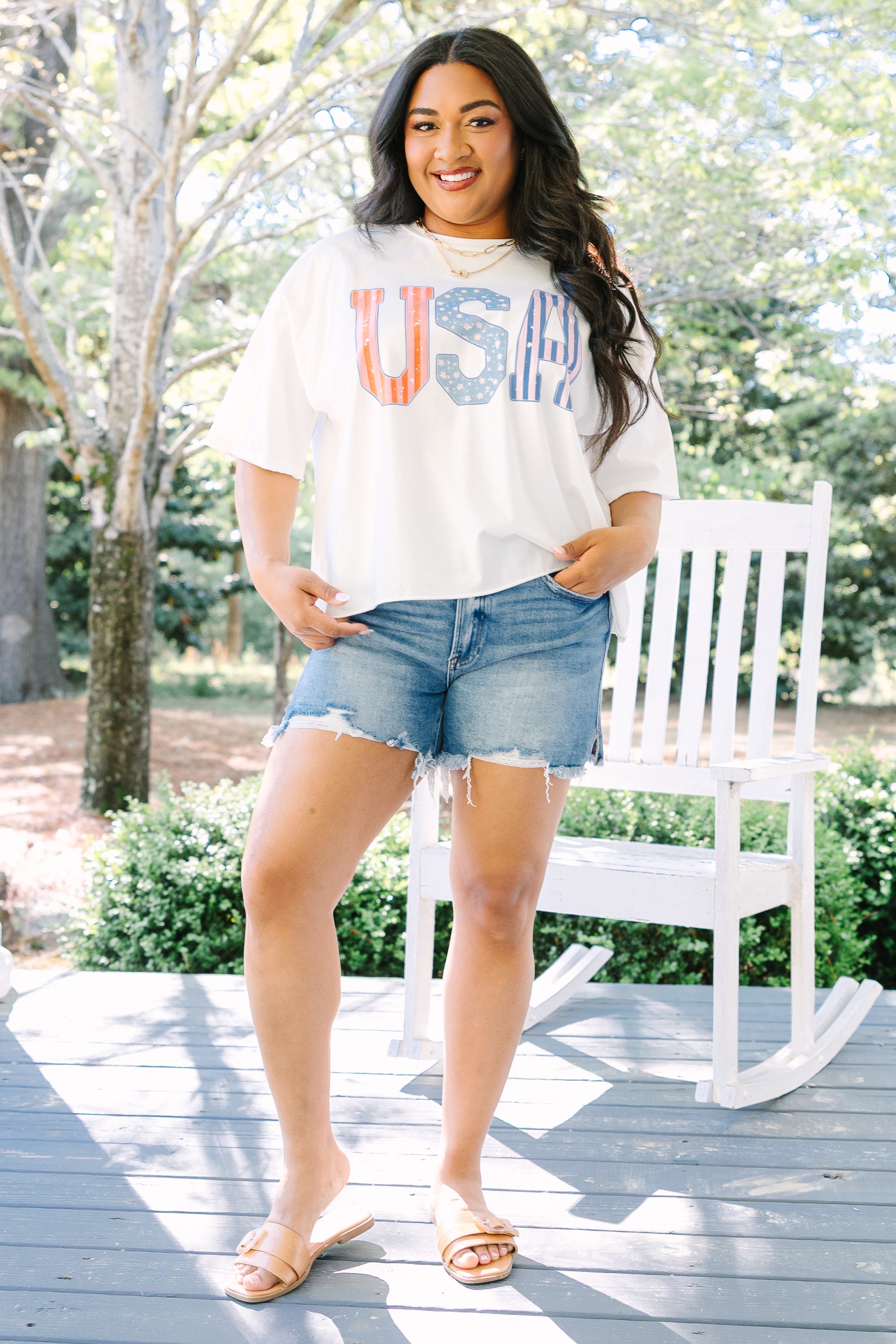 Pride Of The Land Vintage Wash Tee, White