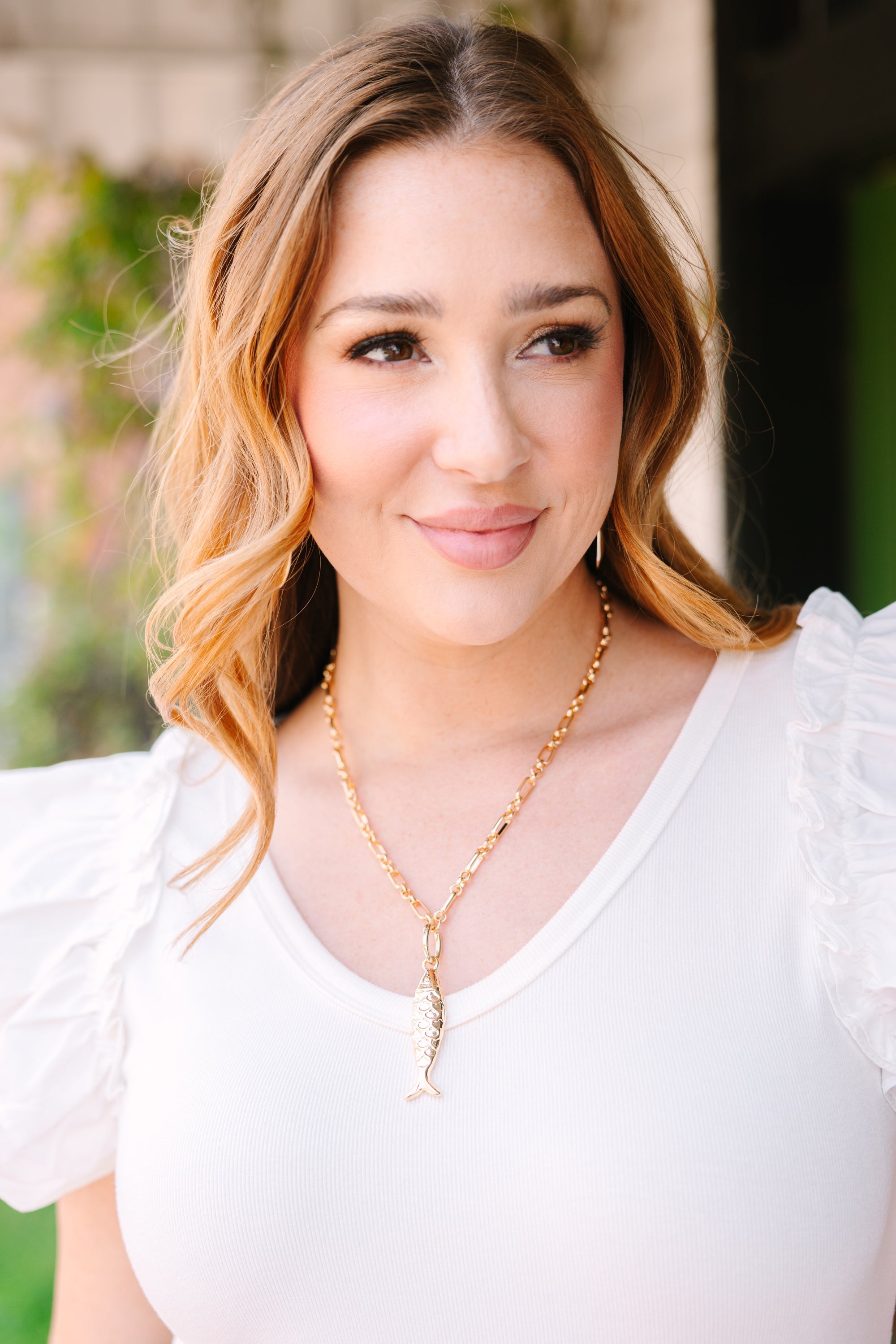 Quite A Catch Necklace, Gold