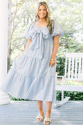 Read Between The Lines Dress, Baby Blue