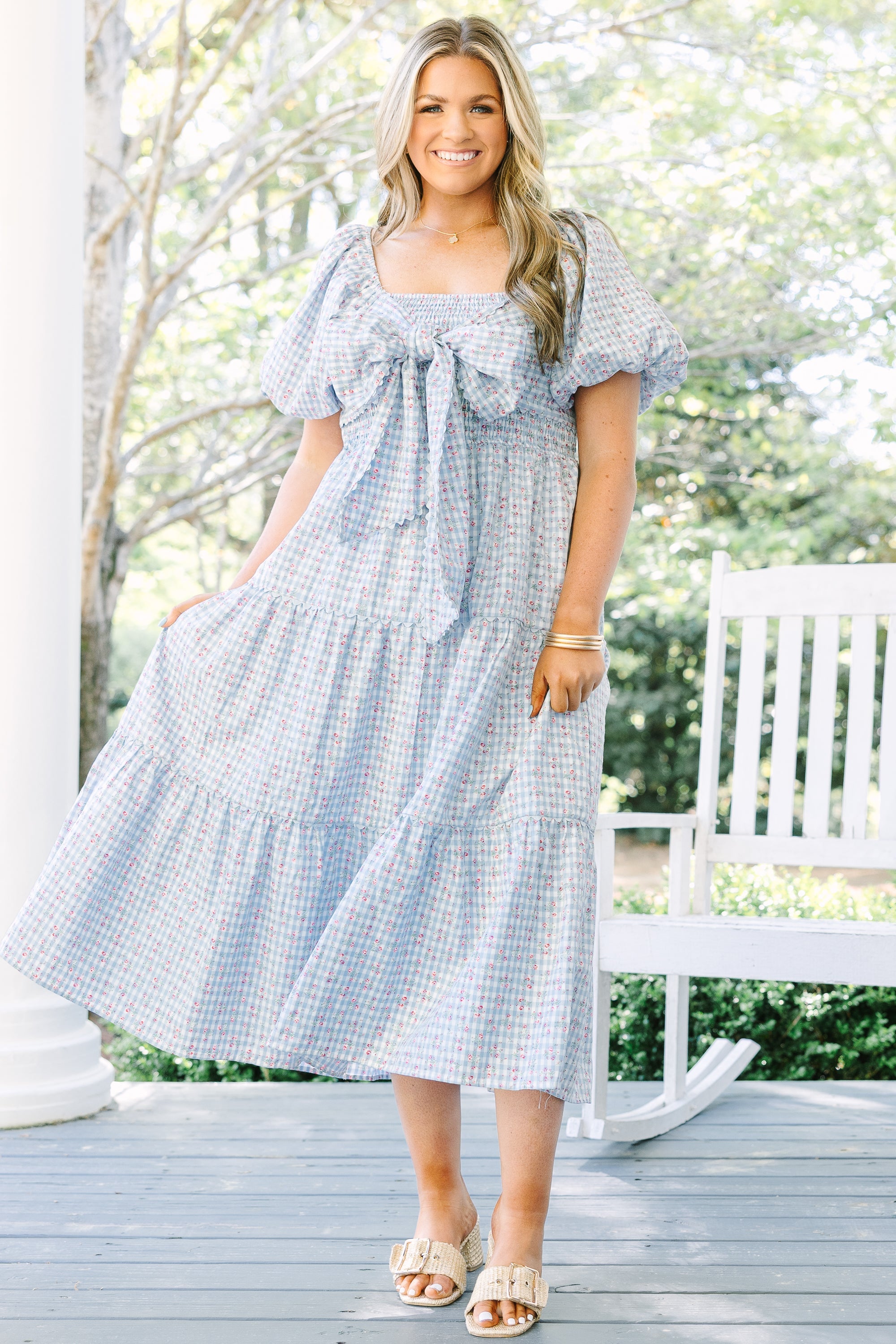 Read Between The Lines Dress, Baby Blue