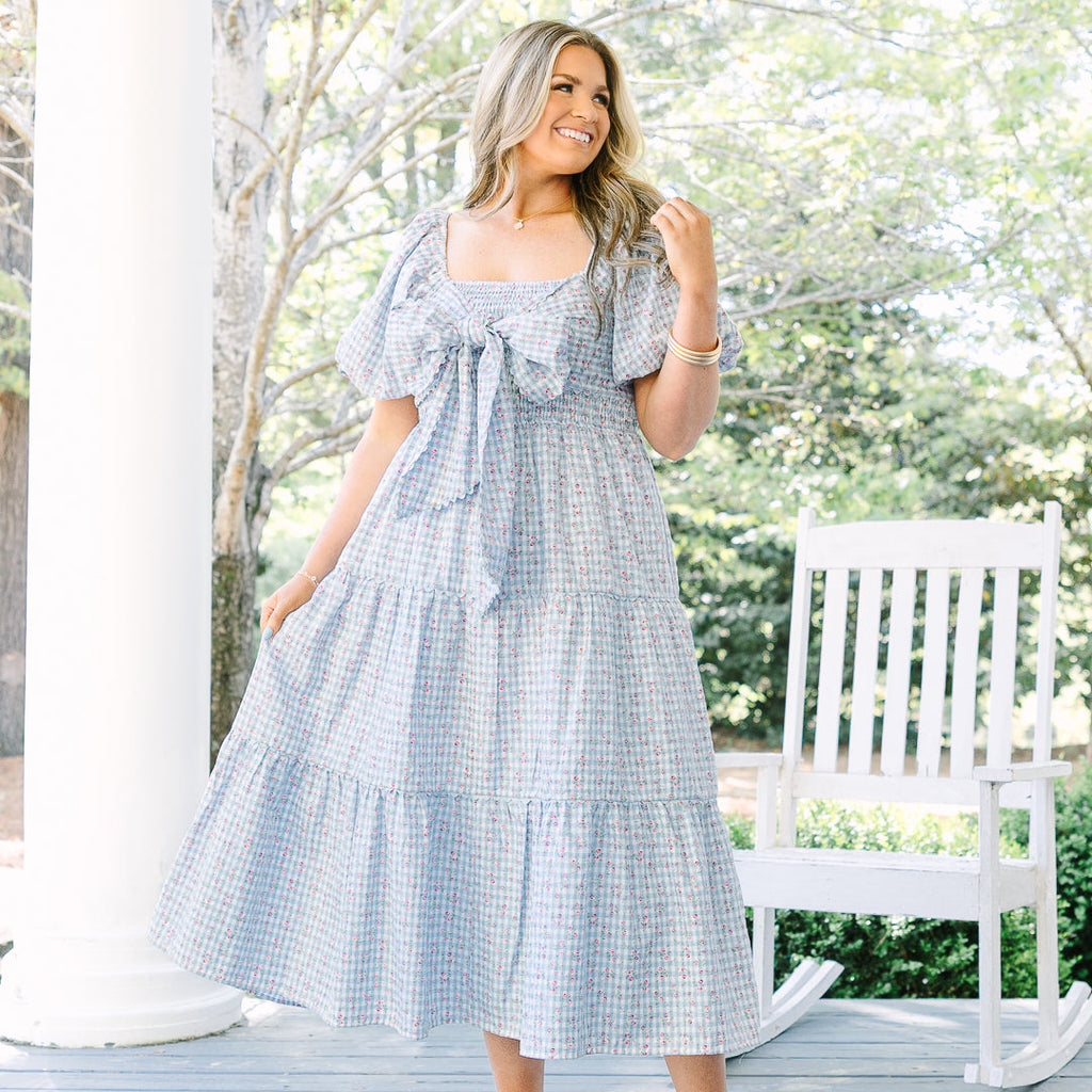 Read Between The Lines Dress, Baby Blue