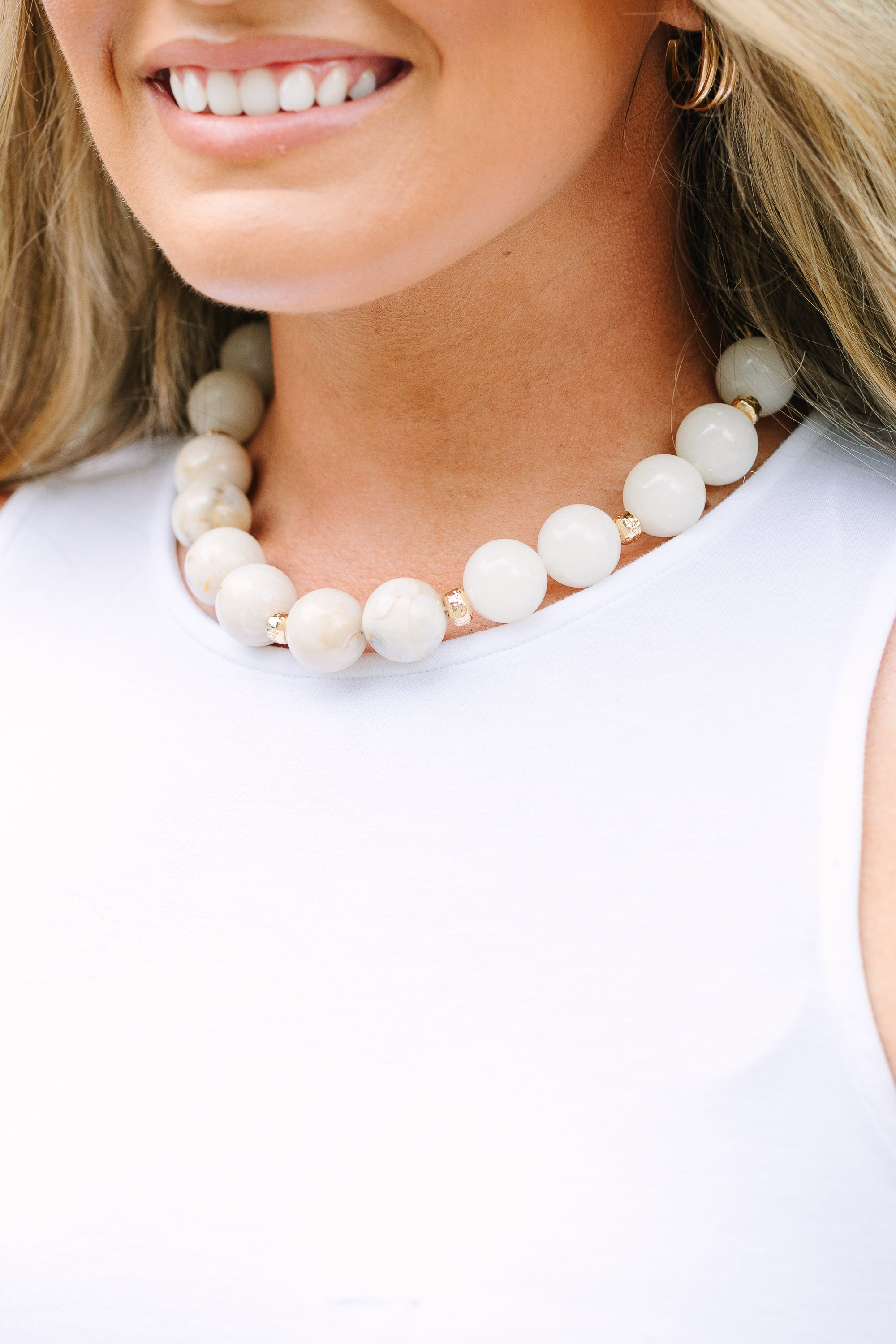 Ready For The Day Necklace, Ivory