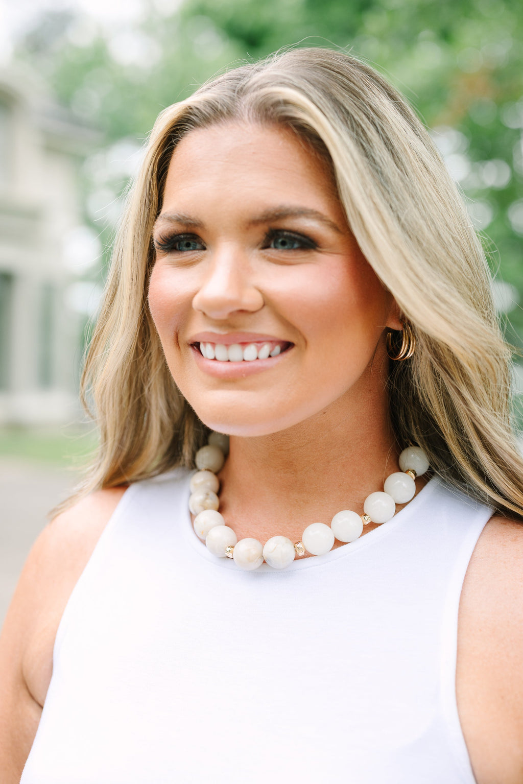 Ready For The Day Necklace, Ivory