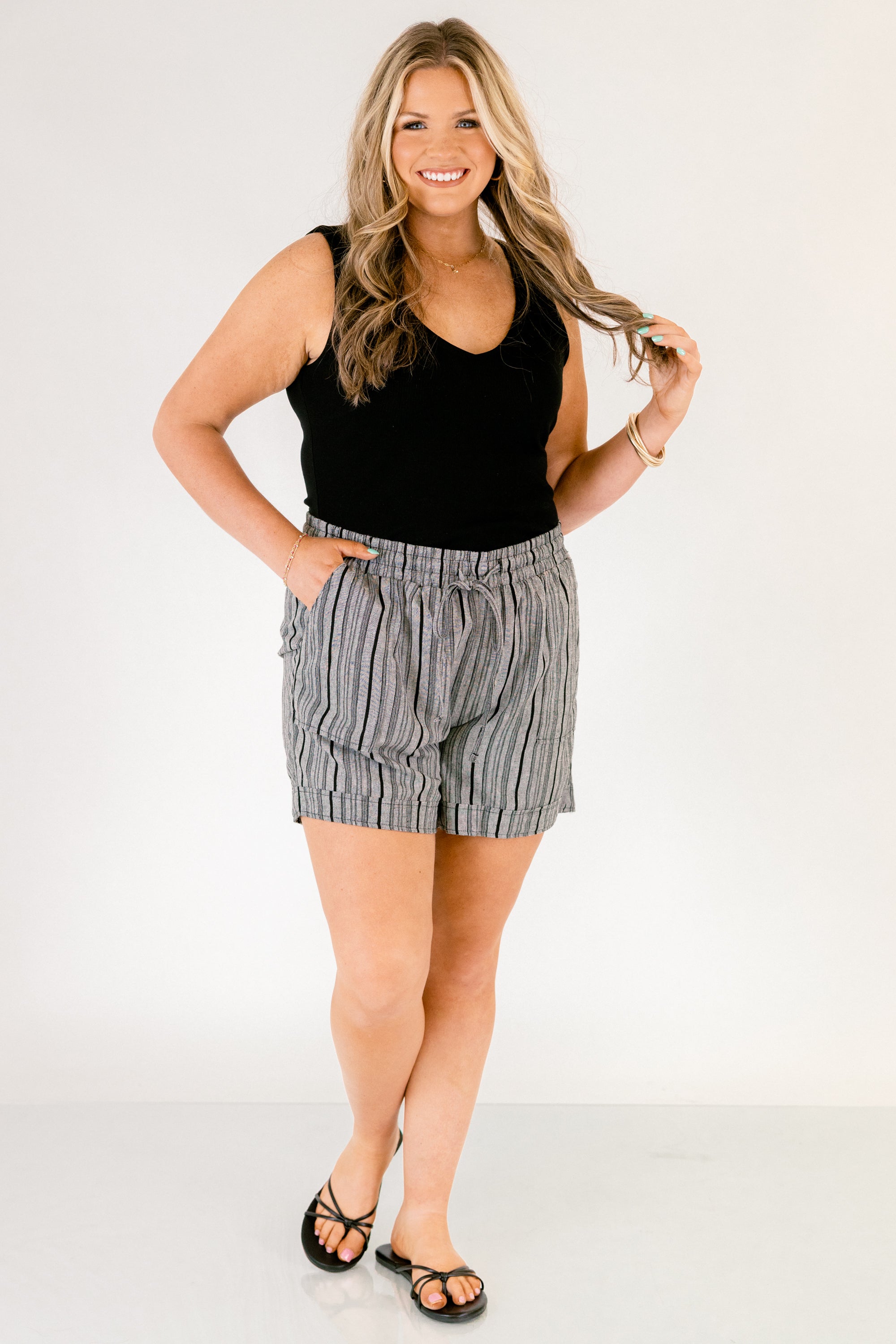 Recharging My Batteries Shorts, Gray Stripe