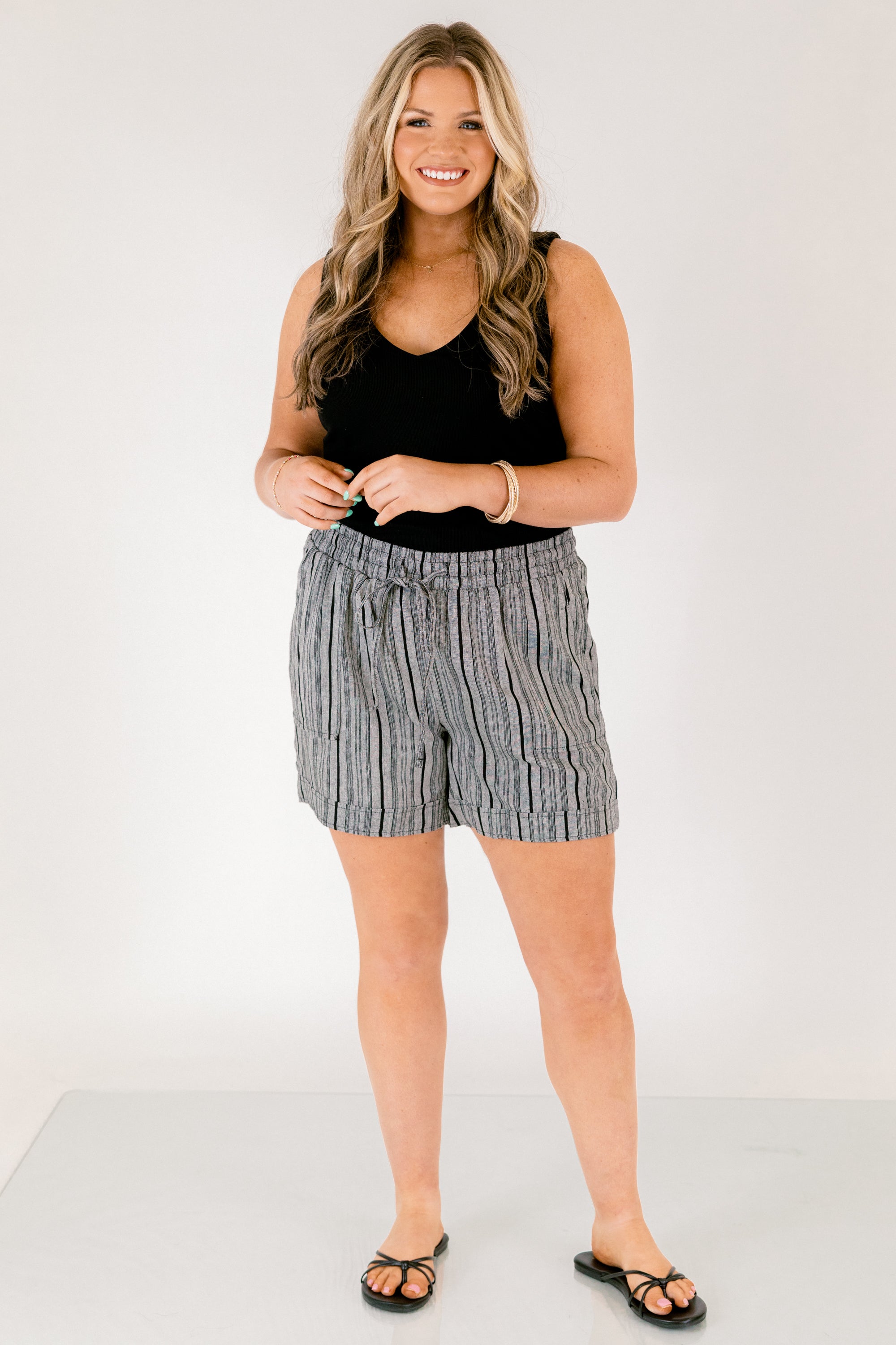 Recharging My Batteries Shorts, Gray Stripe