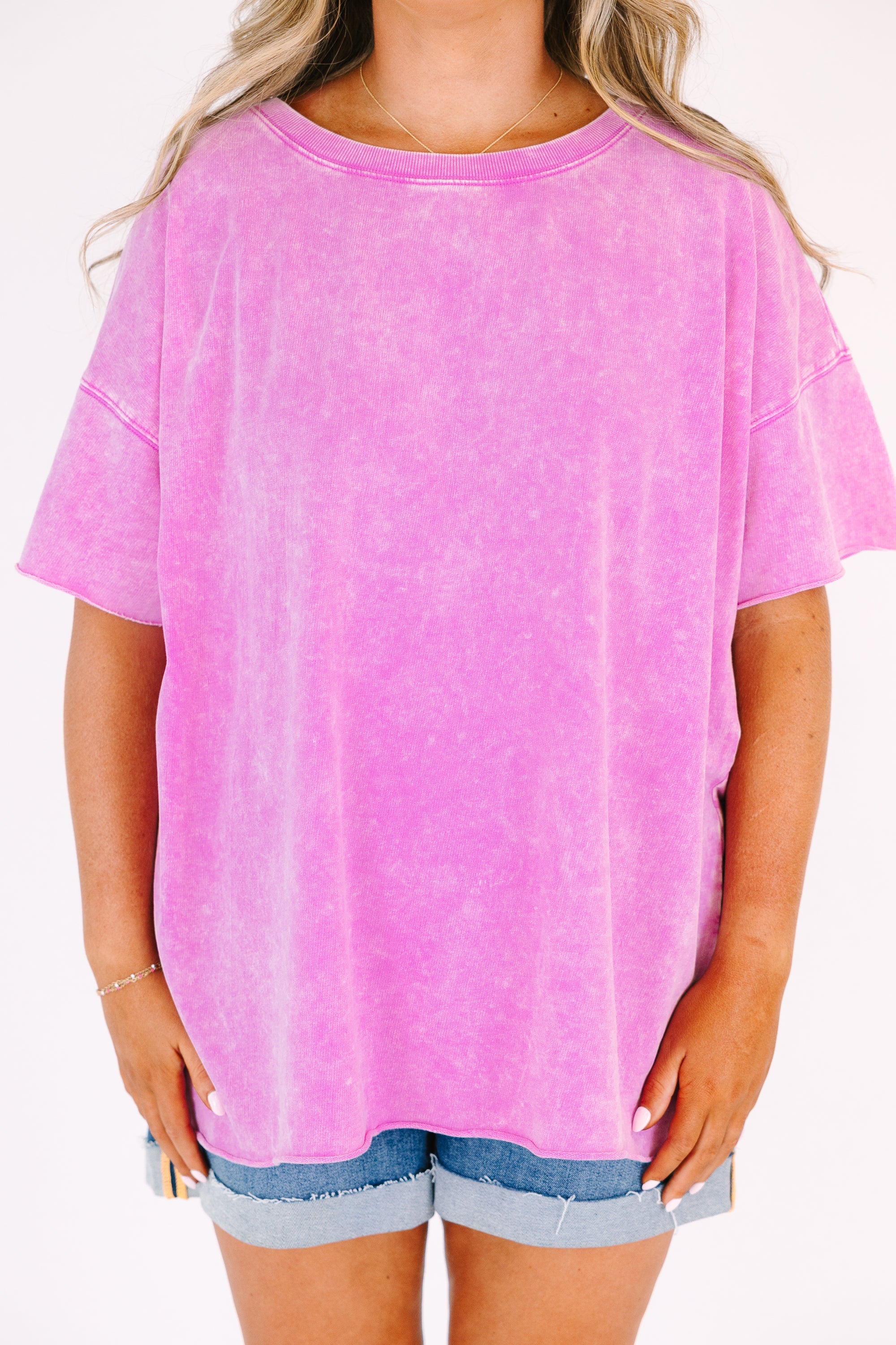 Relax and Repeat Tee, Bright Mauve