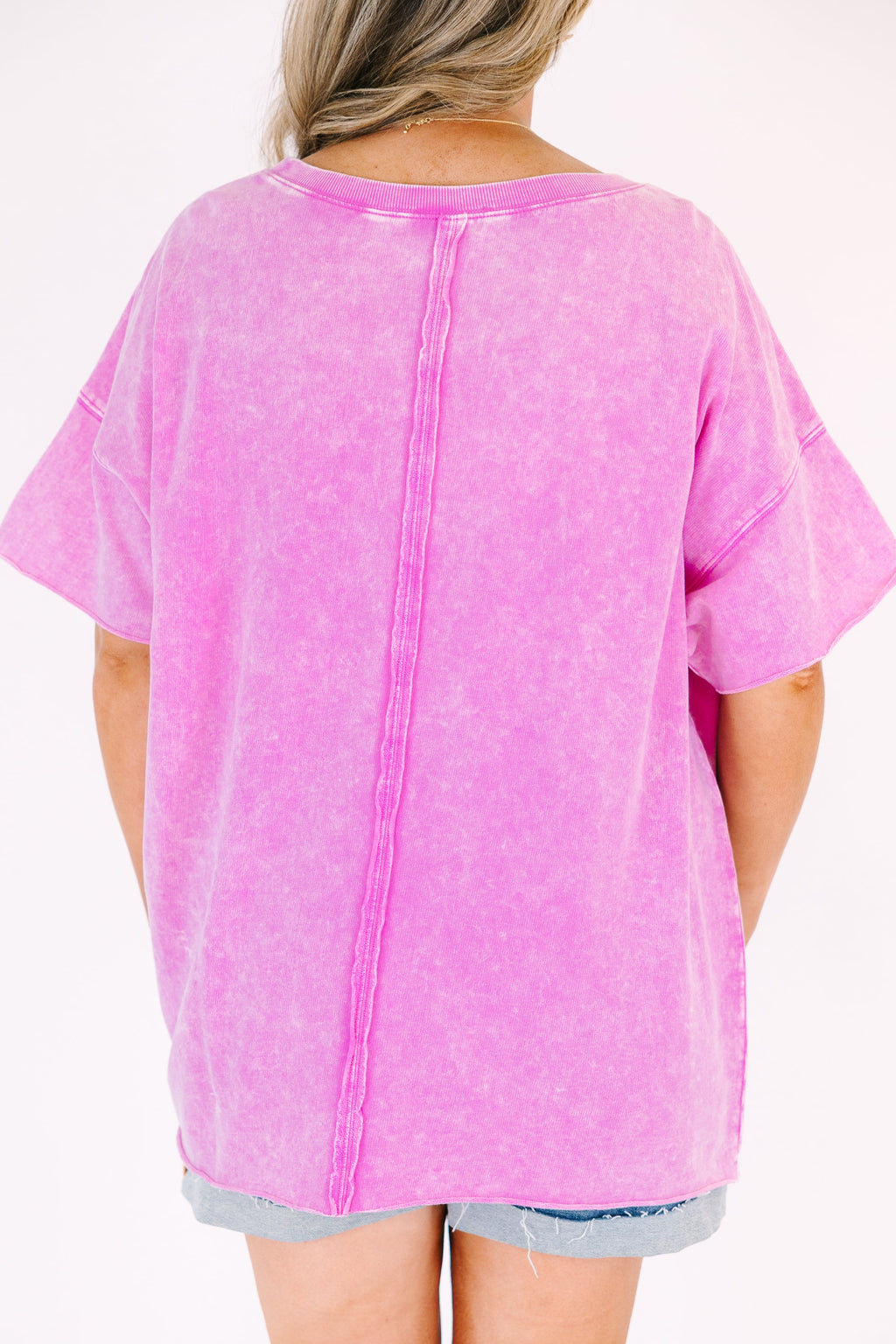 Relax and Repeat Tee, Bright Mauve