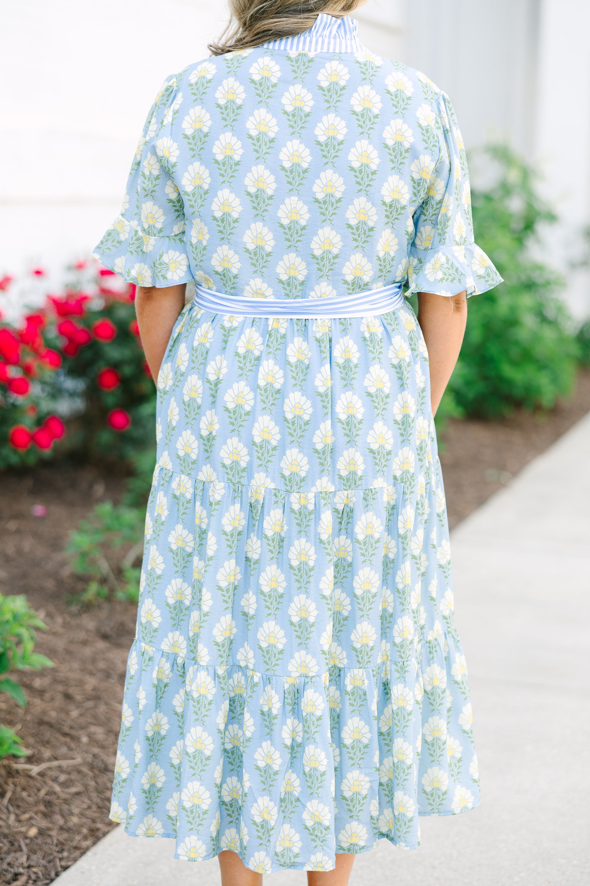 Reserved For You Dress, Blue Floral