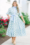 Reserved For You Dress, Blue Floral