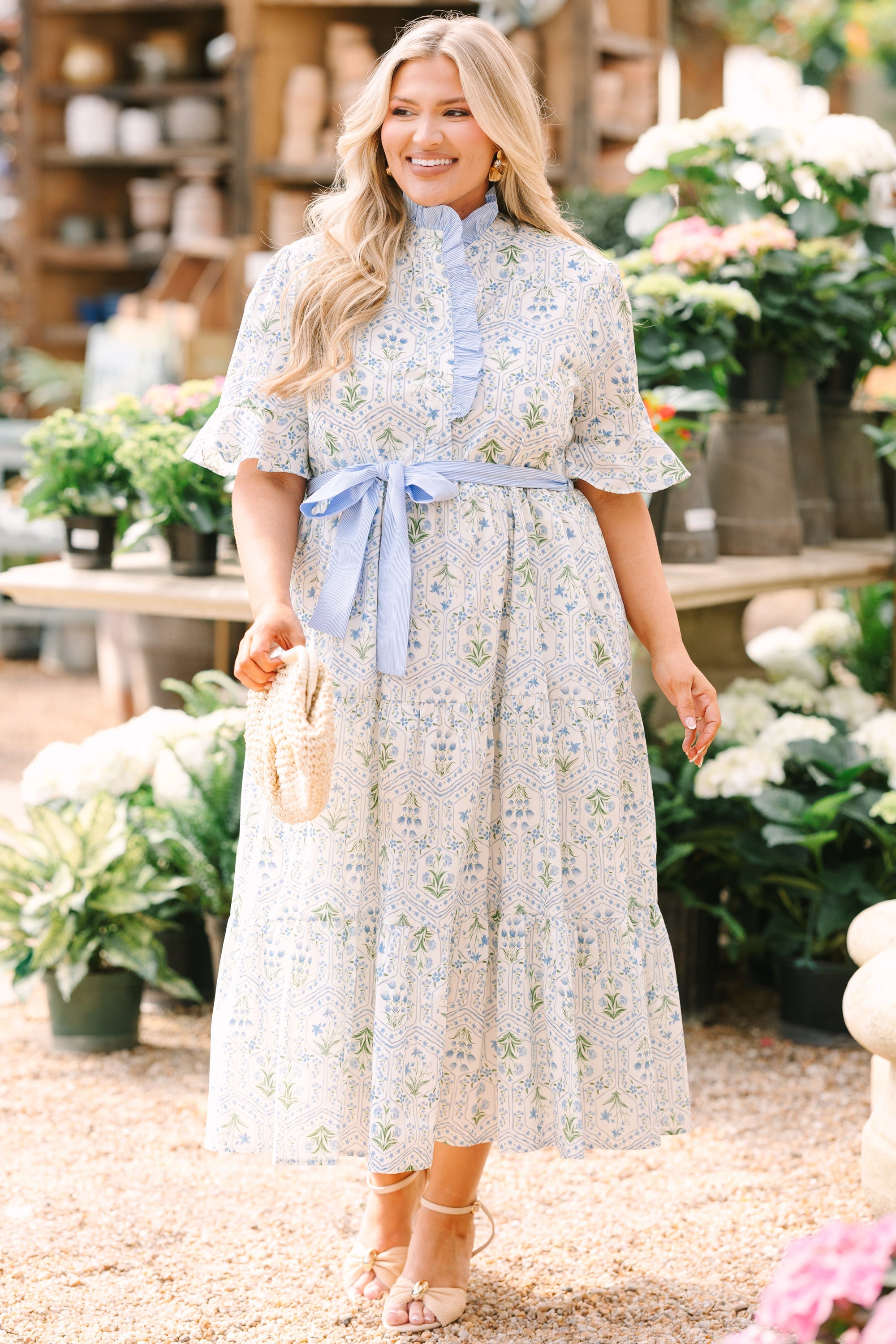 Reserved For You Dress, Blue Multi
