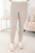 Rise To The Occasion Leggings, Stone Taupe
