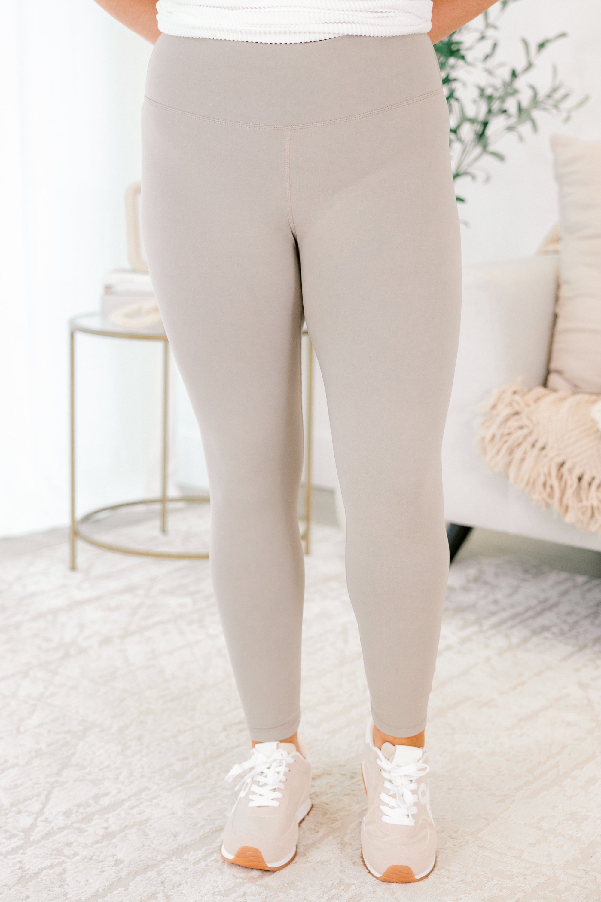 Rise To The Occasion Leggings, Stone Taupe