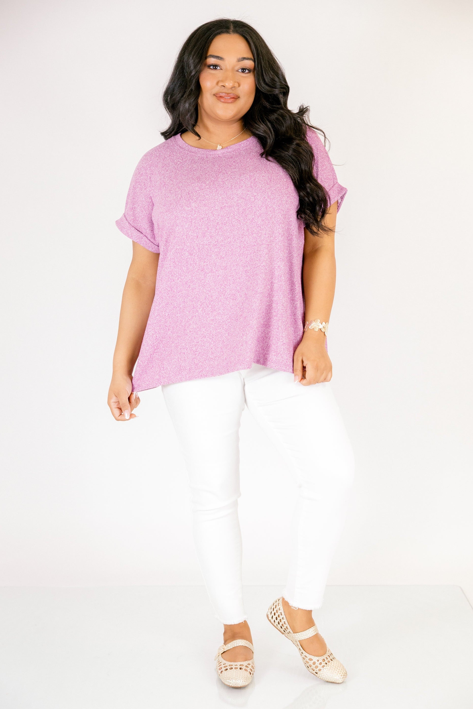 Roaming Around Tee, Light Plum